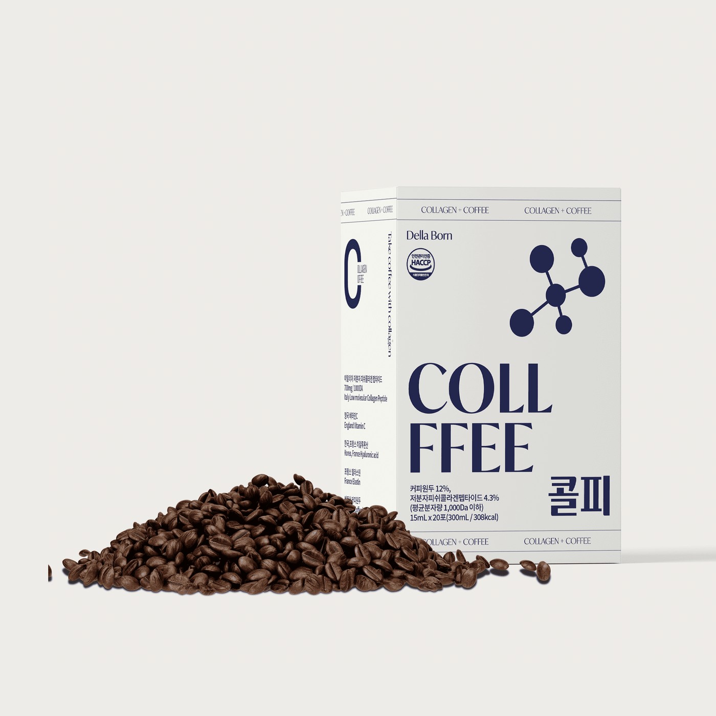 COLLFFEE box with coffee beans