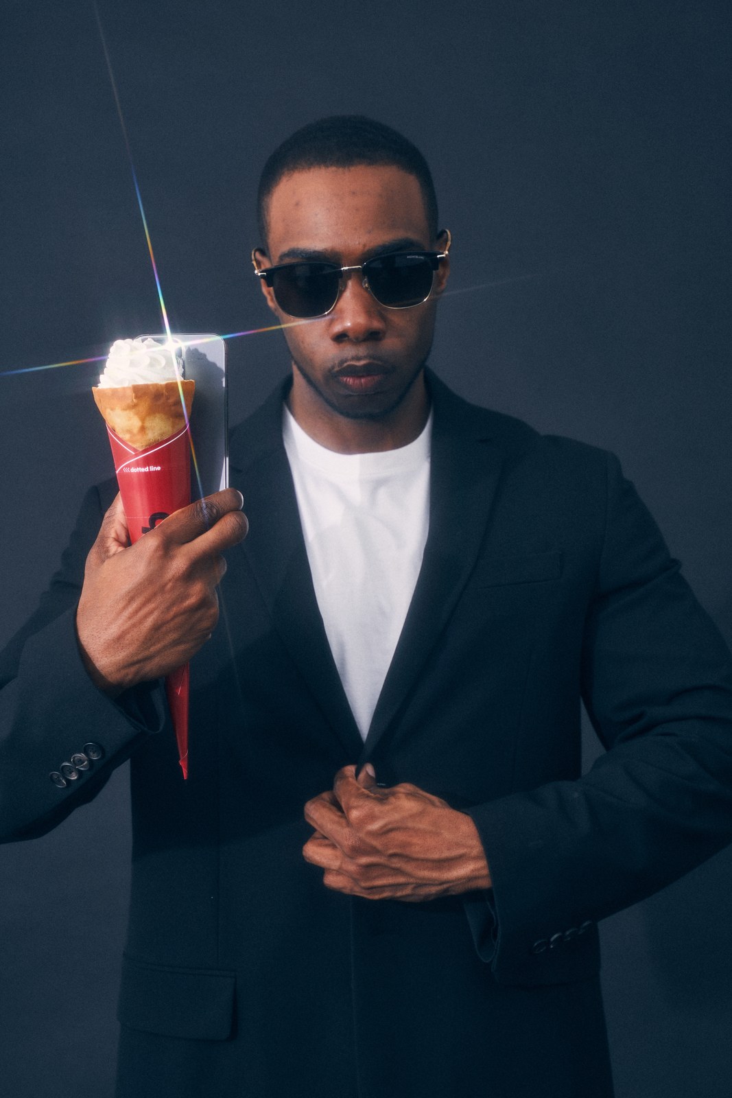 Provided campaign photograph 04: model with crepe