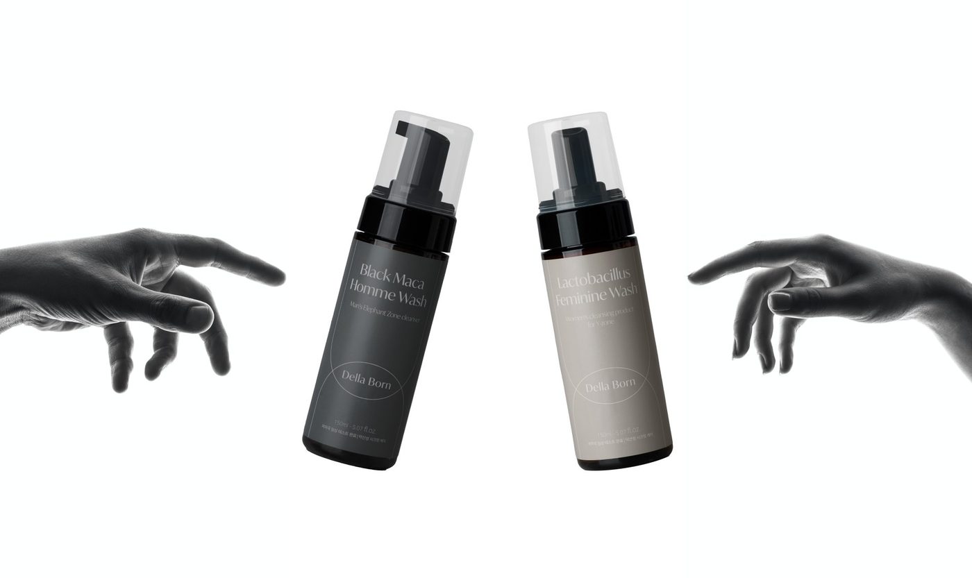 Sculpted hands with both bottles