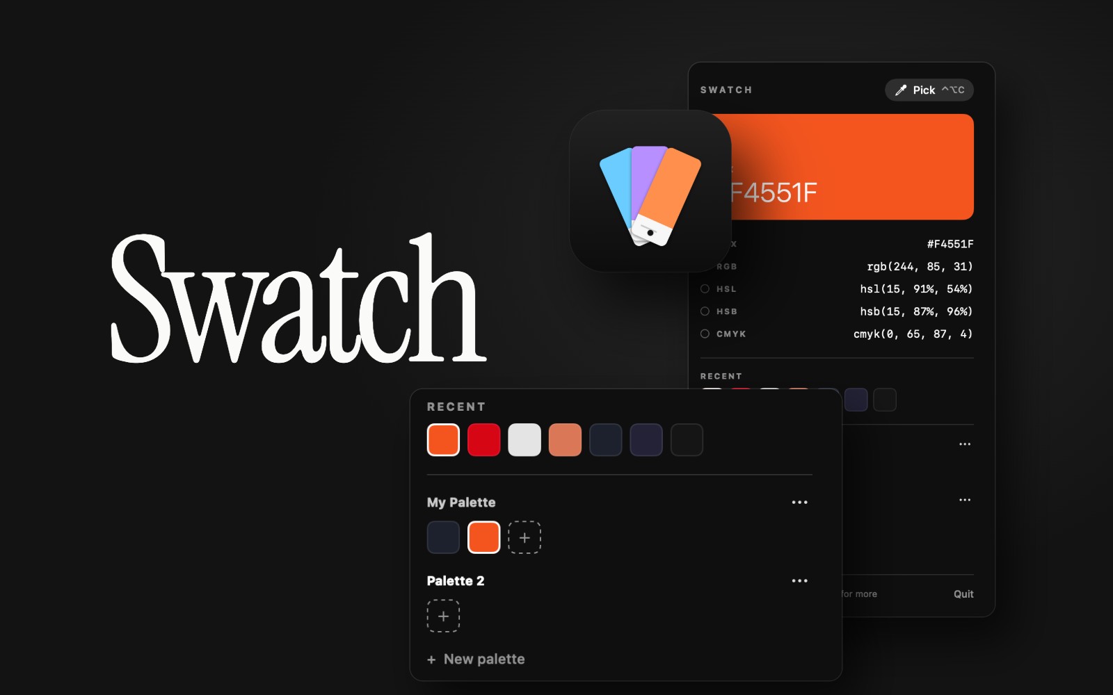 Swatch — 컬러 피커 & 터치바 팔레트